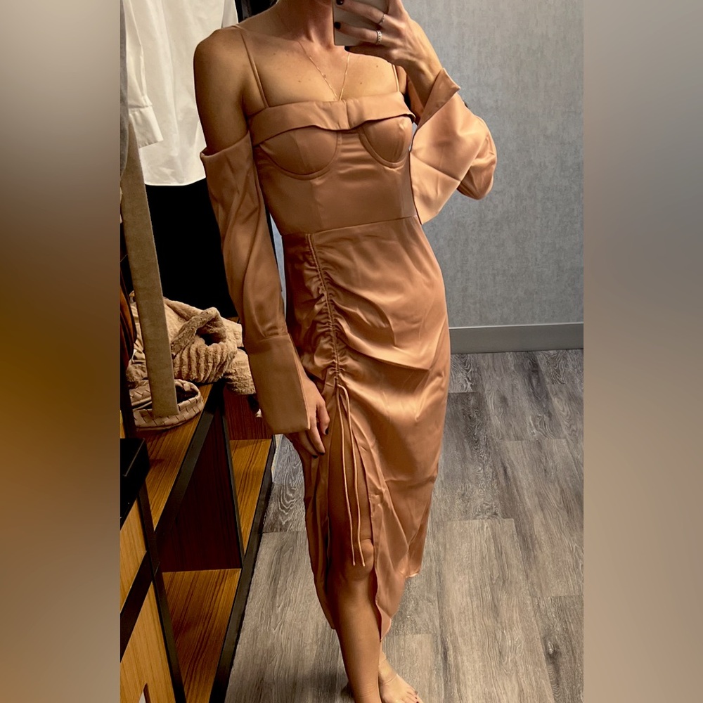 Elegant Satin Midi Skirt